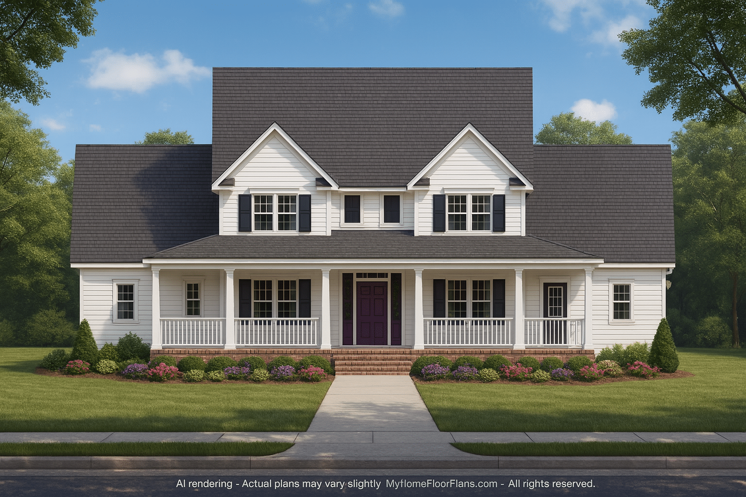 Stylish Home Plan with Bedroom Floors,CAD Blueprints,Designs