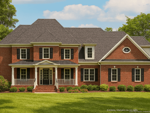 Traditional 2-Story Colonial House Plan with 3,416 Heated Sq. Ft.
