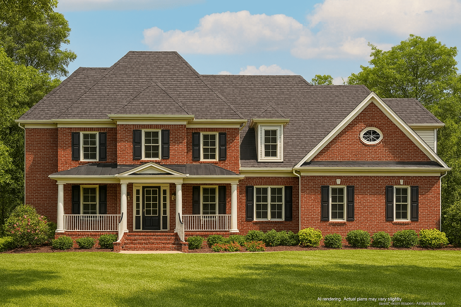 Traditional 2-Story Colonial House Plan with 3,416 Heated Sq. Ft.