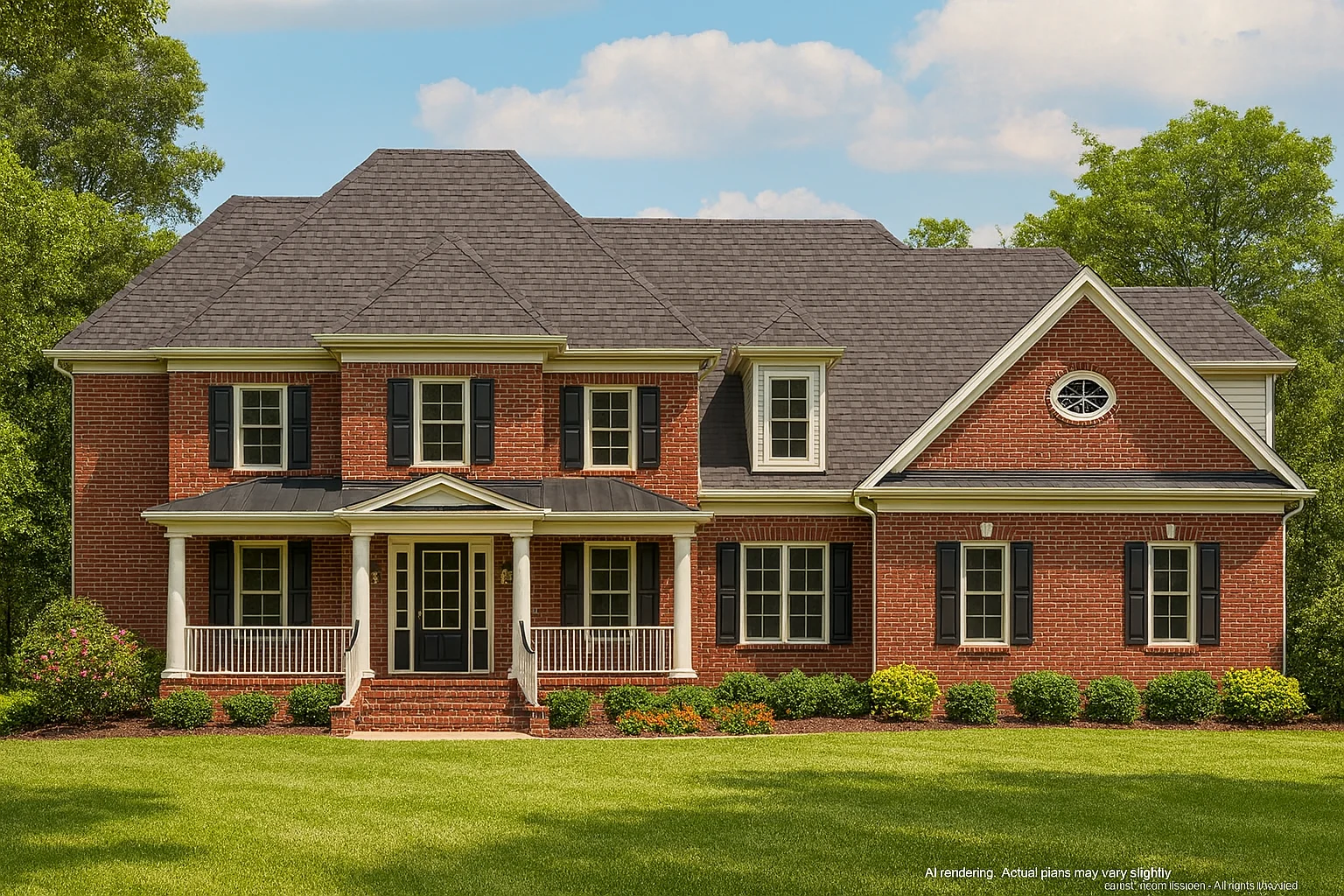 Traditional 2-Story Colonial House Plan with 3,416 Heated Sq. Ft.