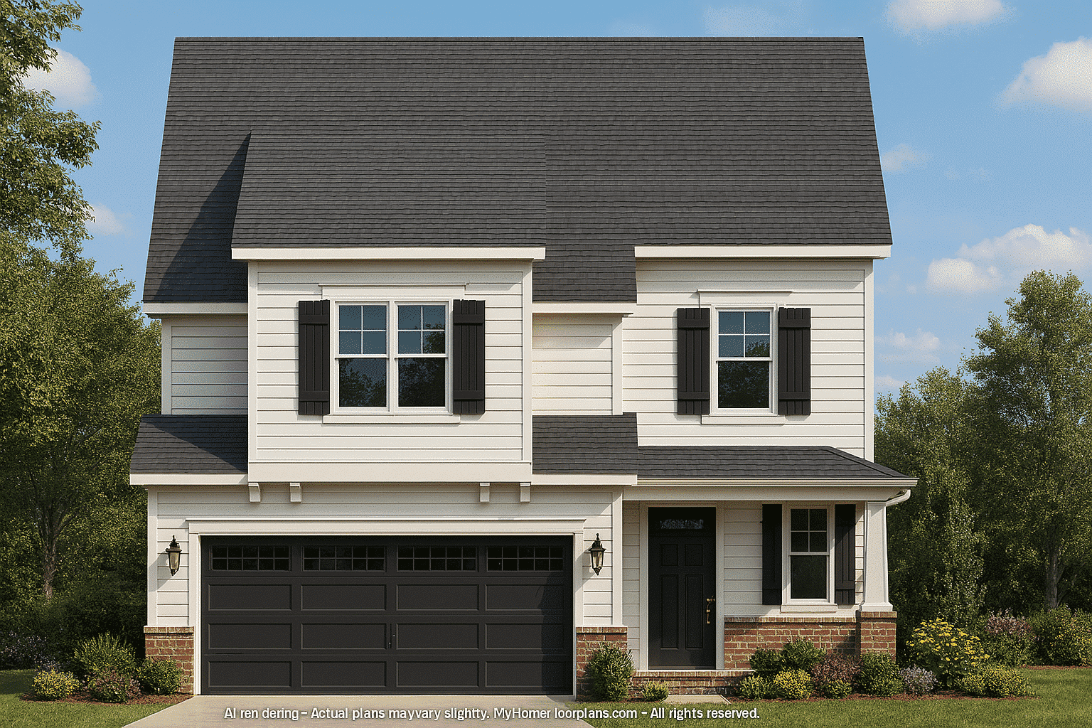 Traditional 2-Story Home Plan with CAD Floor Designs & Features