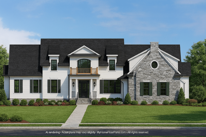 Traditional 2-Story Home Plan with Open Floor Plan – 3,321 Sq Ft
