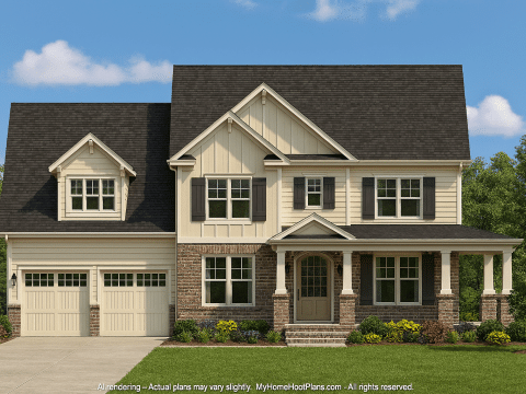Traditional CAD Home Floor Plan with 5 Bedrooms & Open Layout