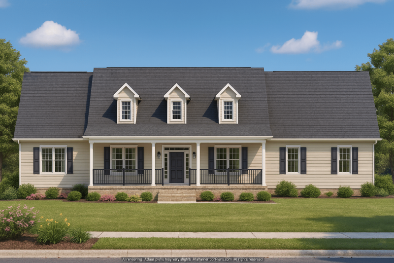 Traditional Cape Cod Home Plan with Spacious Floor Designs