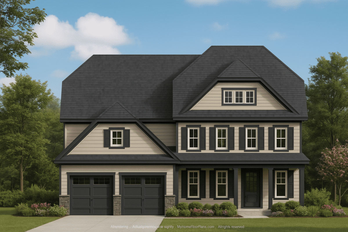 Customizable 2-Story Craftsman House Plan with Open Layout