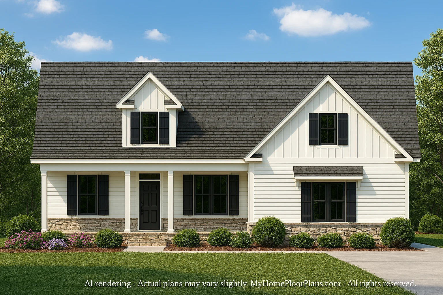Traditional Country Home Plan with Open Floor Plan & CAD Designs