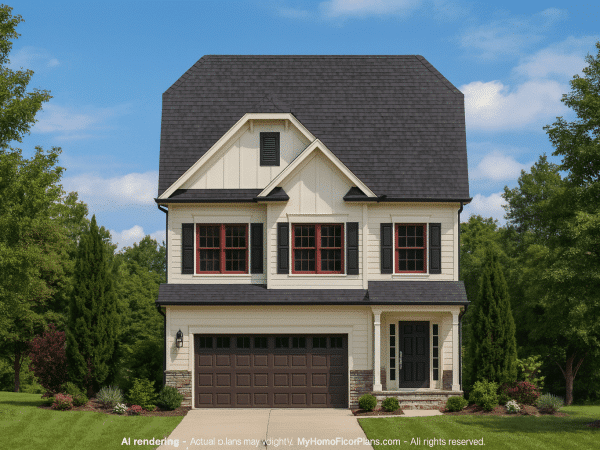 Traditional Craftsman Home Plan with Detailed CAD Blueprints