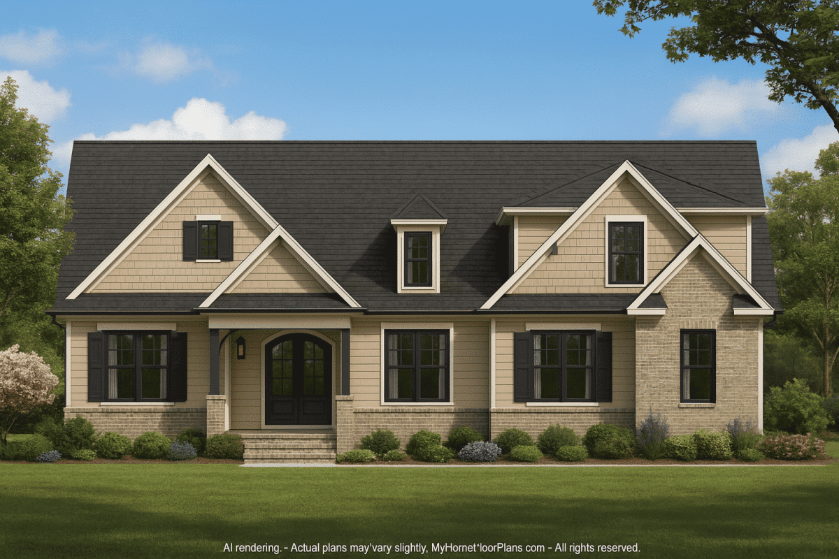 Traditional Craftsman Home Plan with Detailed CAD Designs