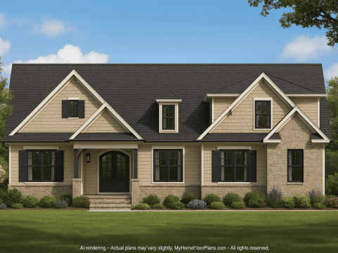 Traditional Craftsman Home Plan with Detailed CAD Designs