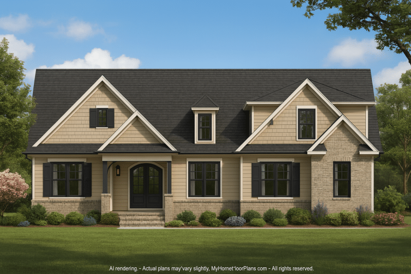 Traditional Craftsman Home Plan with Detailed CAD Designs