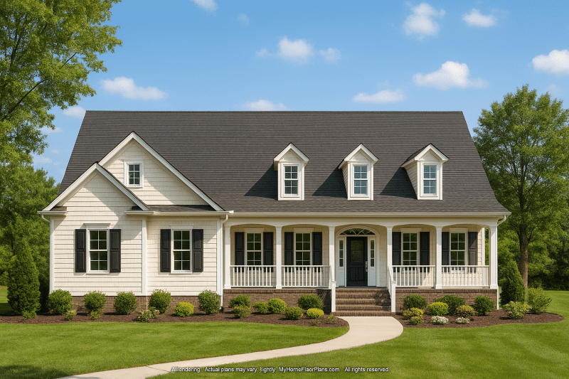 Traditional Craftsman Home Plan with Spacious Floor Designs