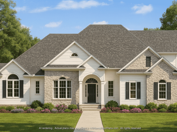Traditional Craftsman Home Plan – 2,520 Sq. Ft. with Vaulted Ceilings & Open Layout