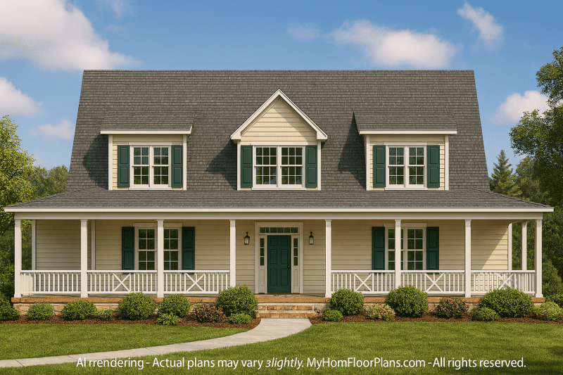 Traditional Craftsman Home Plan – Spacious 2-Story Layout with CAD Blueprints