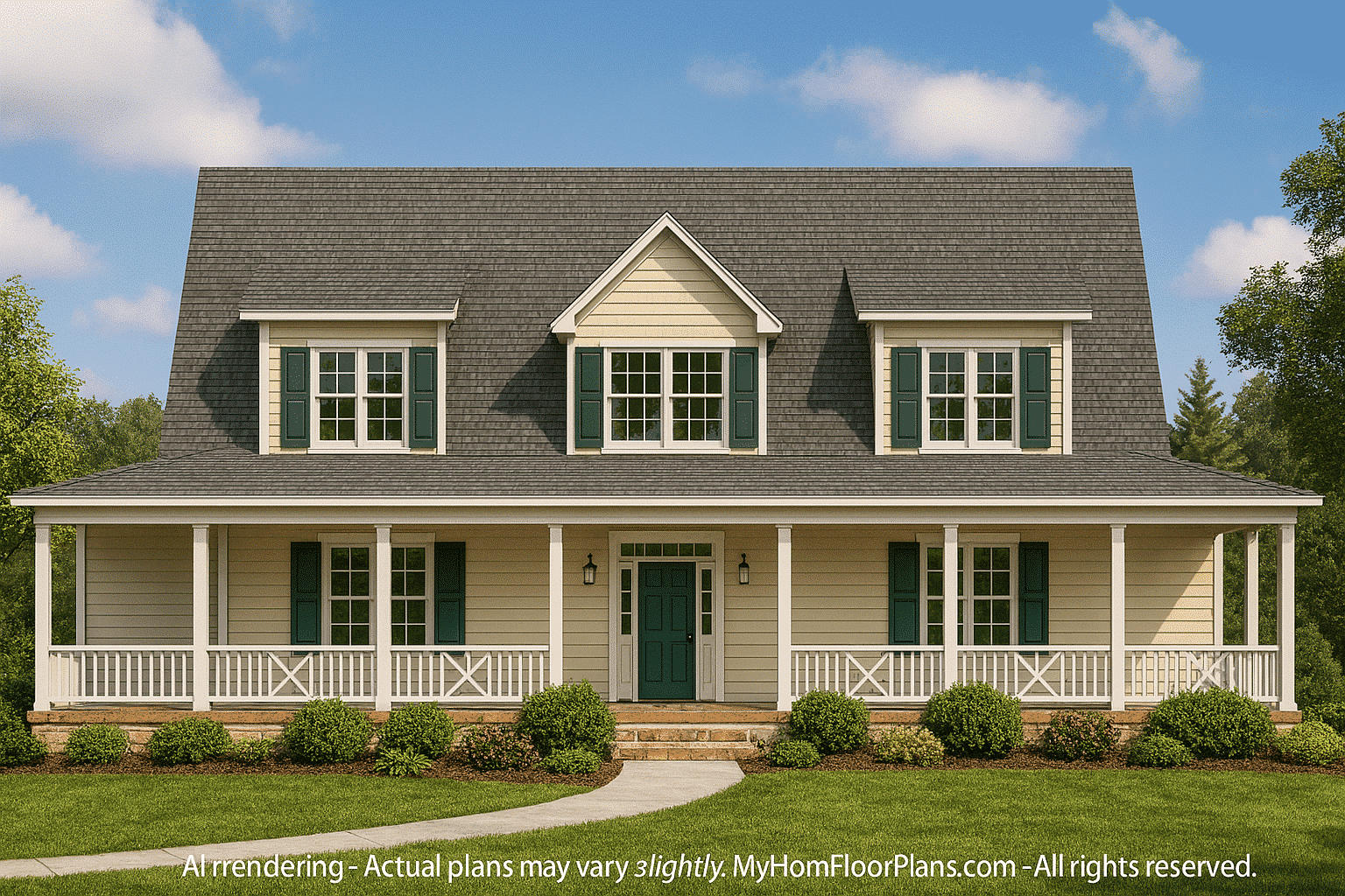 Traditional Craftsman Home Plan – Spacious 2-Story Layout with CAD Blueprints