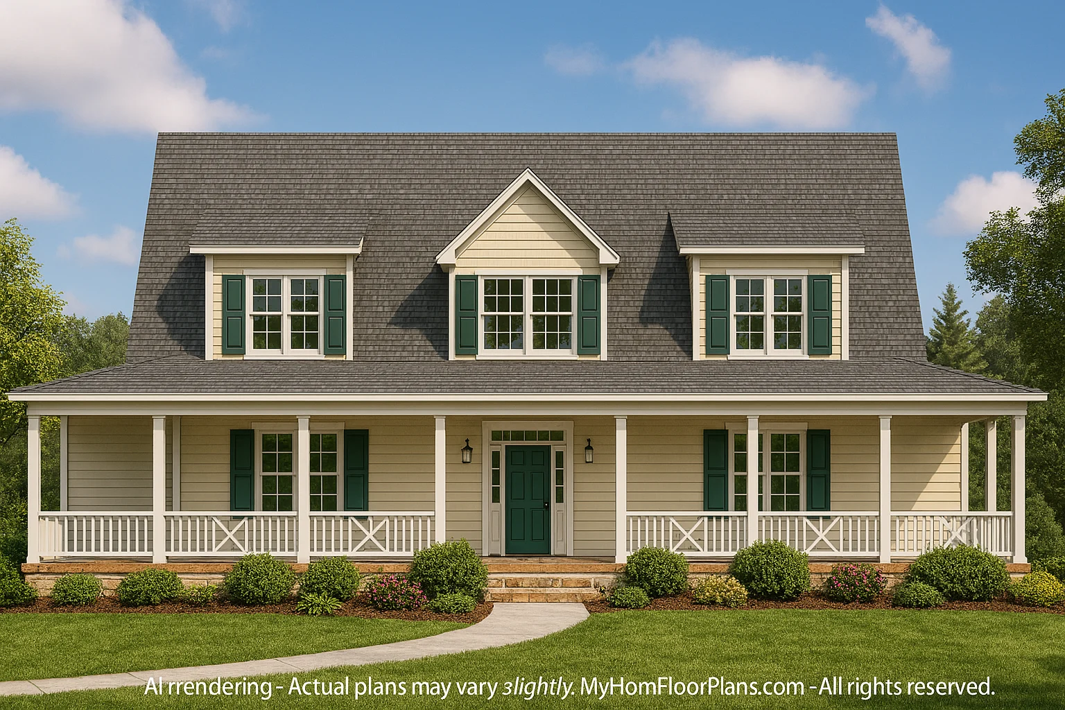 Traditional Craftsman Home Plan – Spacious 2-Story Layout with CAD Blueprints