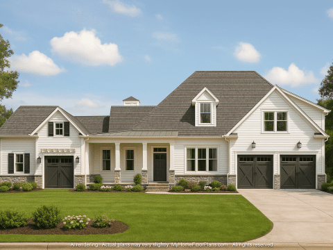 Traditional Craftsman House Plan with 4 Bedrooms and Wraparound Outdoor Living