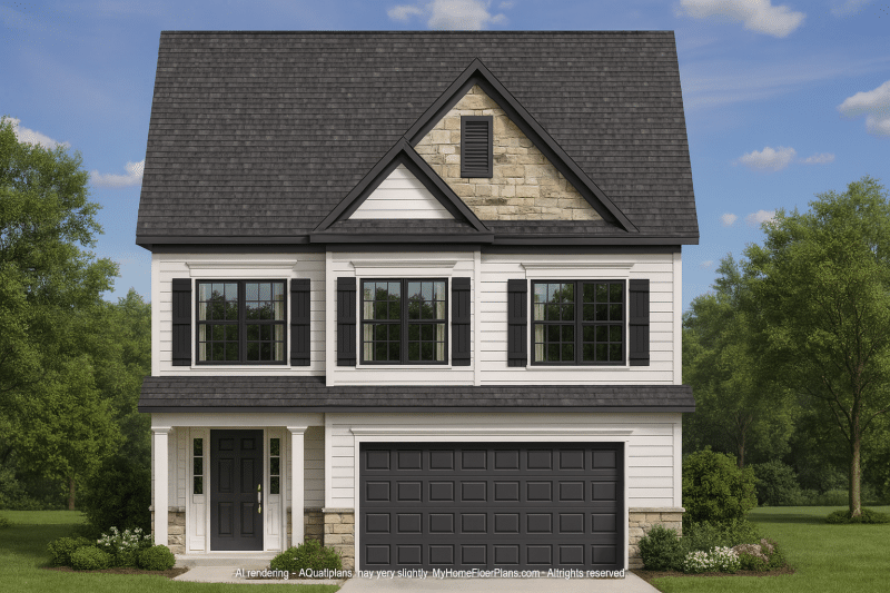Traditional Craftsman House Plan with CAD Floor Plans