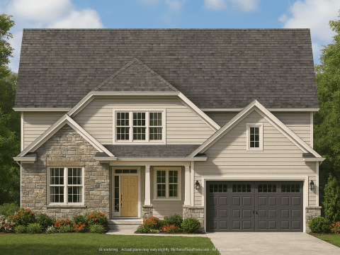 Traditional Home Floor Plan with 4 Beds & Detailed CAD Blueprint