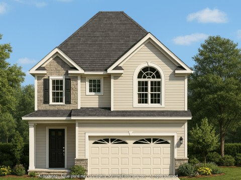 Traditional Home Plan with 3 Bedrooms, Vaulted Ceilings & Open Layout