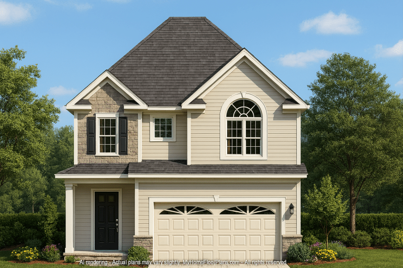 Traditional Home Plan with 3 Bedrooms, Vaulted Ceilings & Open Layout