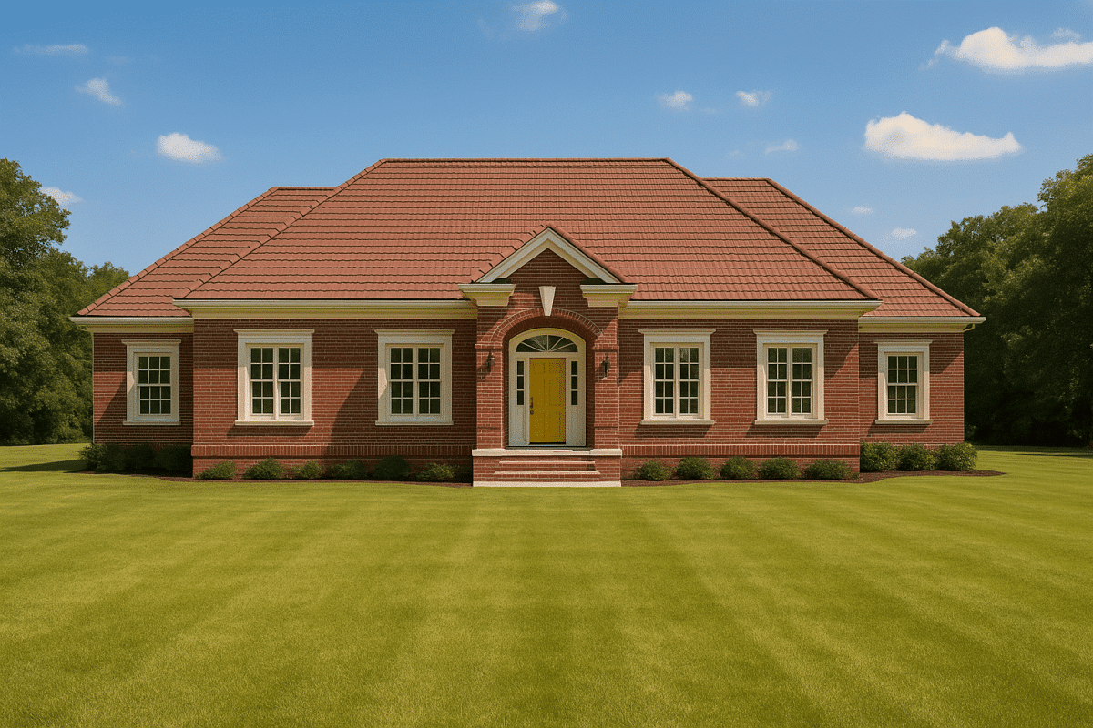 Traditional Home Plan with Open Floor Blueprint and CAD Designs