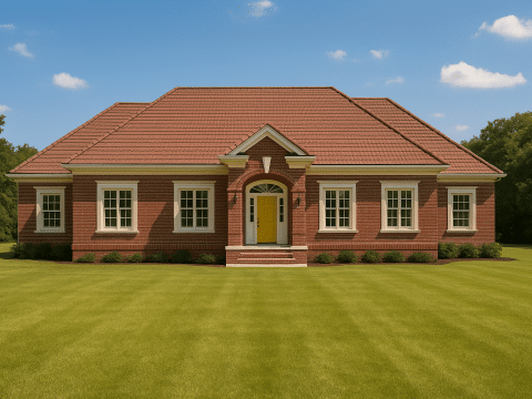 Traditional Home Plan with Open Floor Blueprint and CAD Designs