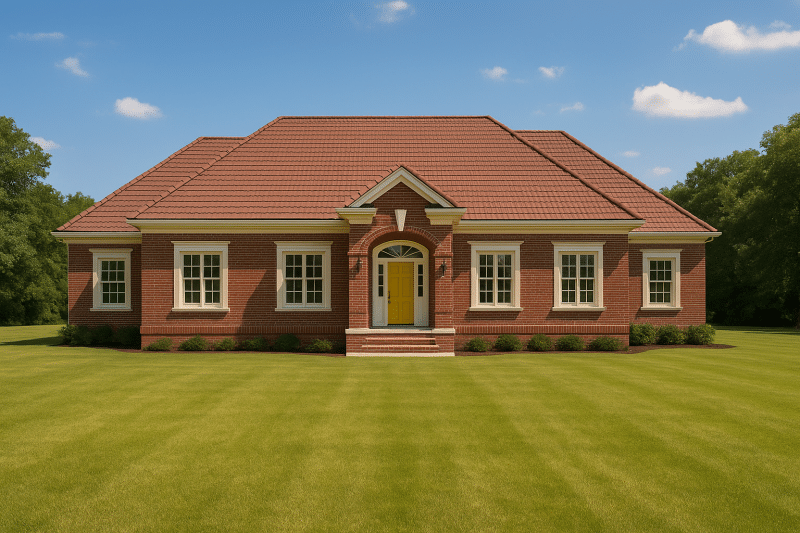 Traditional Home Plan with Open Floor Blueprint and CAD Designs