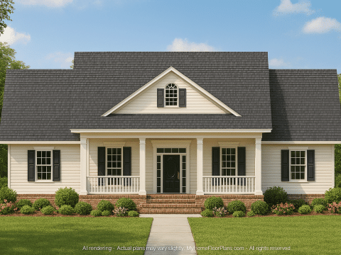 Traditional Home Plan with Spacious Floor Layout and CAD Designs
