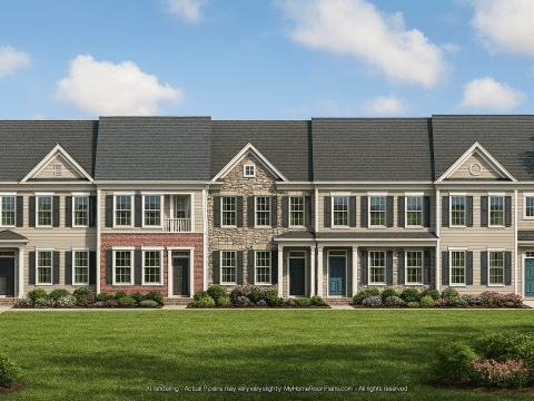 Traditional Townhome Floor Plan with Colonial Revival Design