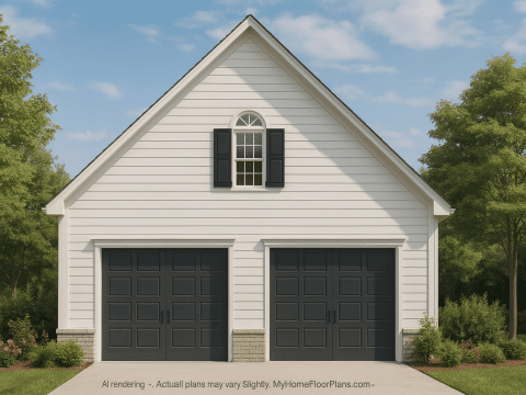 Two-Story Garage House Plan with Versatile CAD Design