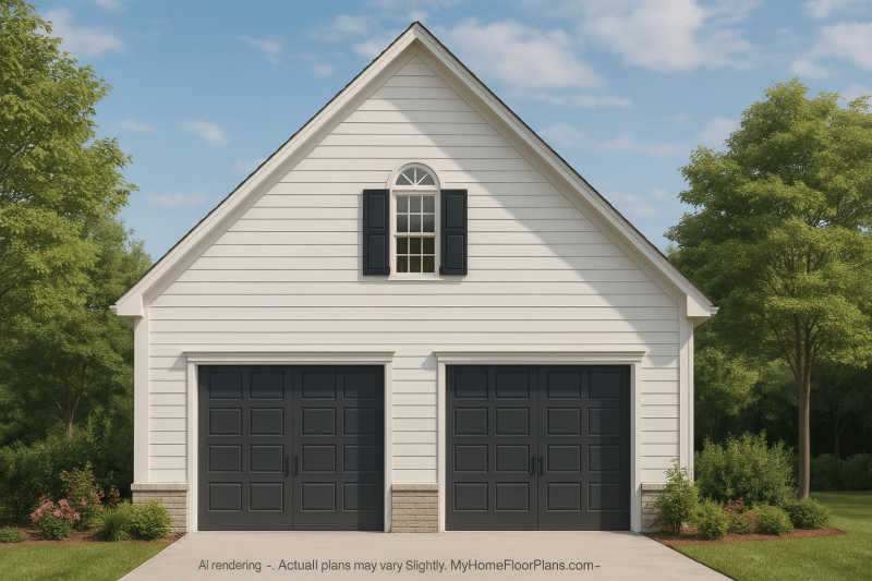 Two-Story Garage House Plan with Versatile CAD Design