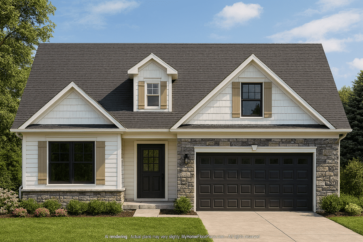 Two-Story House Plan with CAD Designs, 4 Bedrooms, and Open Floor Plan