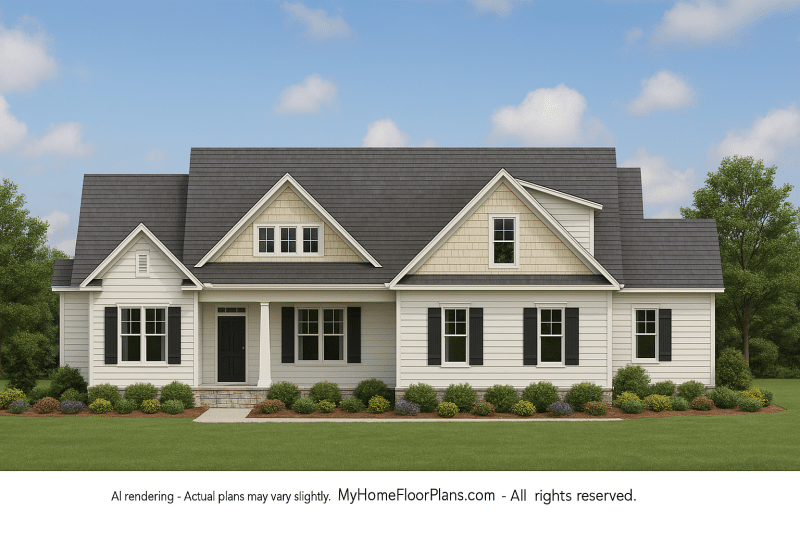 Unique 1.5-Story Craftsman House Plan with Vaulted Ceilings & Outdoor Living