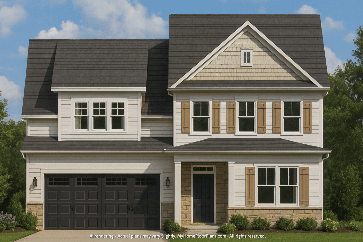 Unique Modern Suburban Home Plan with CAD Floor & Blueprint Designs