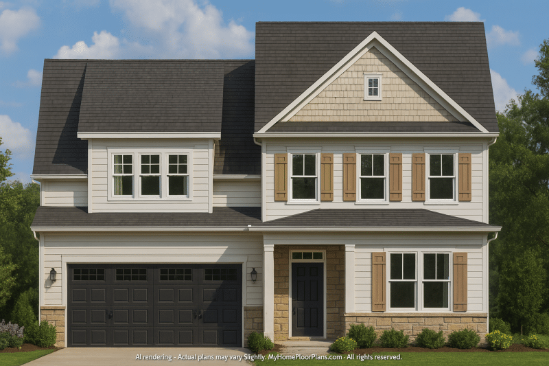 Unique Modern Suburban Home Plan with CAD Floor & Blueprint Designs