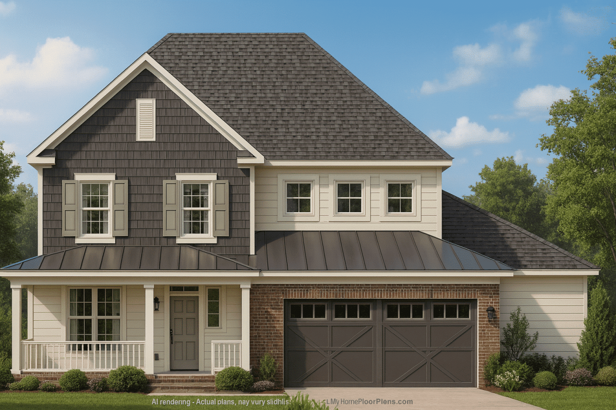 Versatile 2-Story Craftsman House Plan with 4 Bedrooms & Outdoor Living