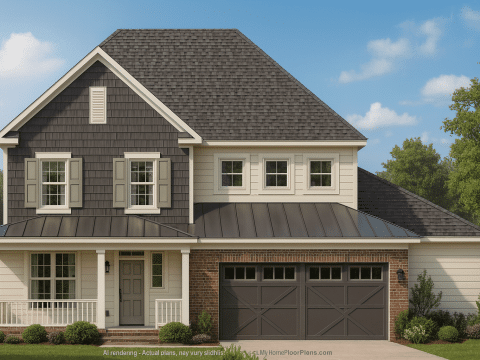 Versatile 2-Story Craftsman House Plan with 4 Bedrooms & Outdoor Living