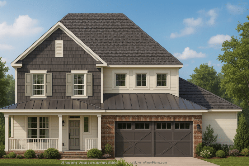 Versatile 2-Story Craftsman House Plan with 4 Bedrooms & Outdoor Living