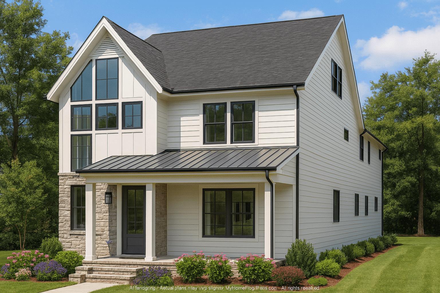 Versatile 3-Story Modern House Plan with CAD Design for Narrow Lots