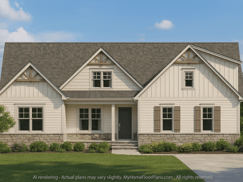 Versatile Craftsman House Plan with Vaulted Ceilings & Outdoor Living