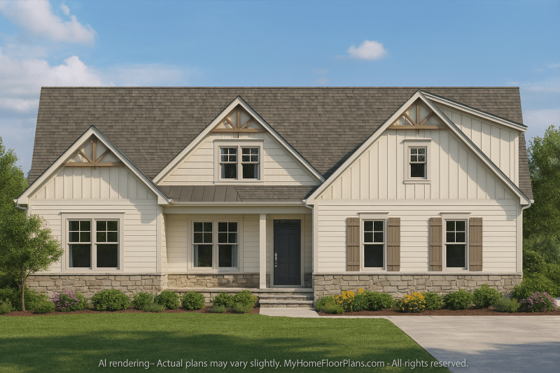 Versatile Craftsman House Plan with Vaulted Ceilings & Outdoor Living