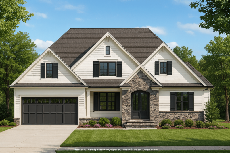 Well-Designed 2-Story House Plan with CAD Architecture & Blueprint