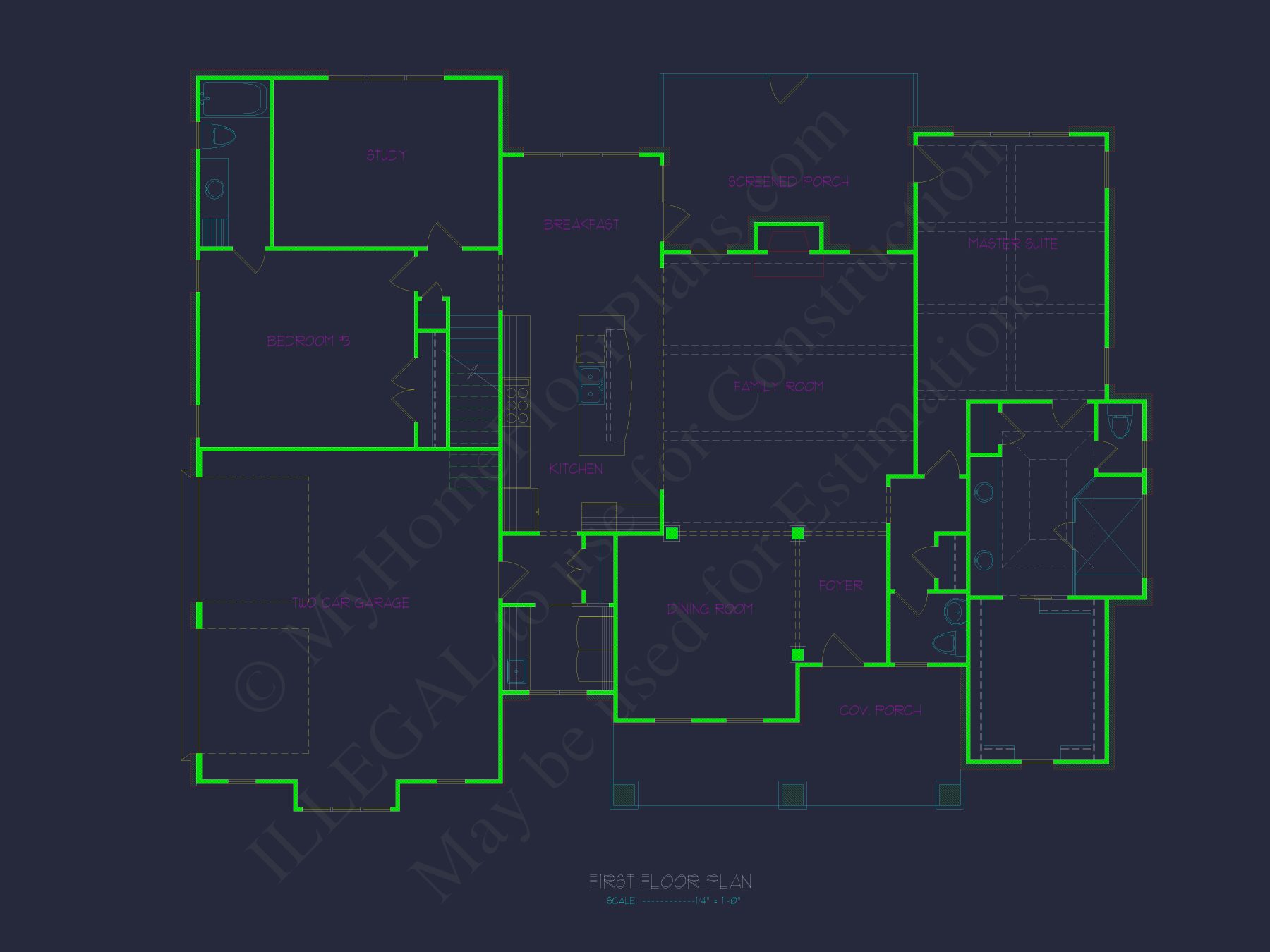 16-1066 HOUSE PLAN - Stunning house Plan with Floor Blueprint & CAD Designs_Page_01