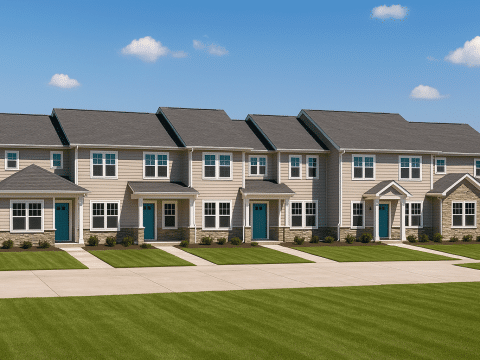 6-Unit Townhome Floor Plan with CAD Designs & Modern Features