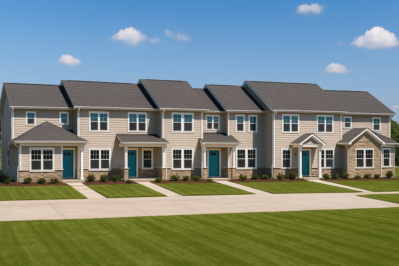 6-Unit Townhome Floor Plan with CAD Designs & Modern Features