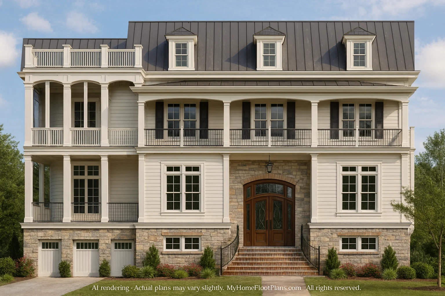 Beach Home Plan with 4 Bedrooms, Elevator & Open Coastal Layout