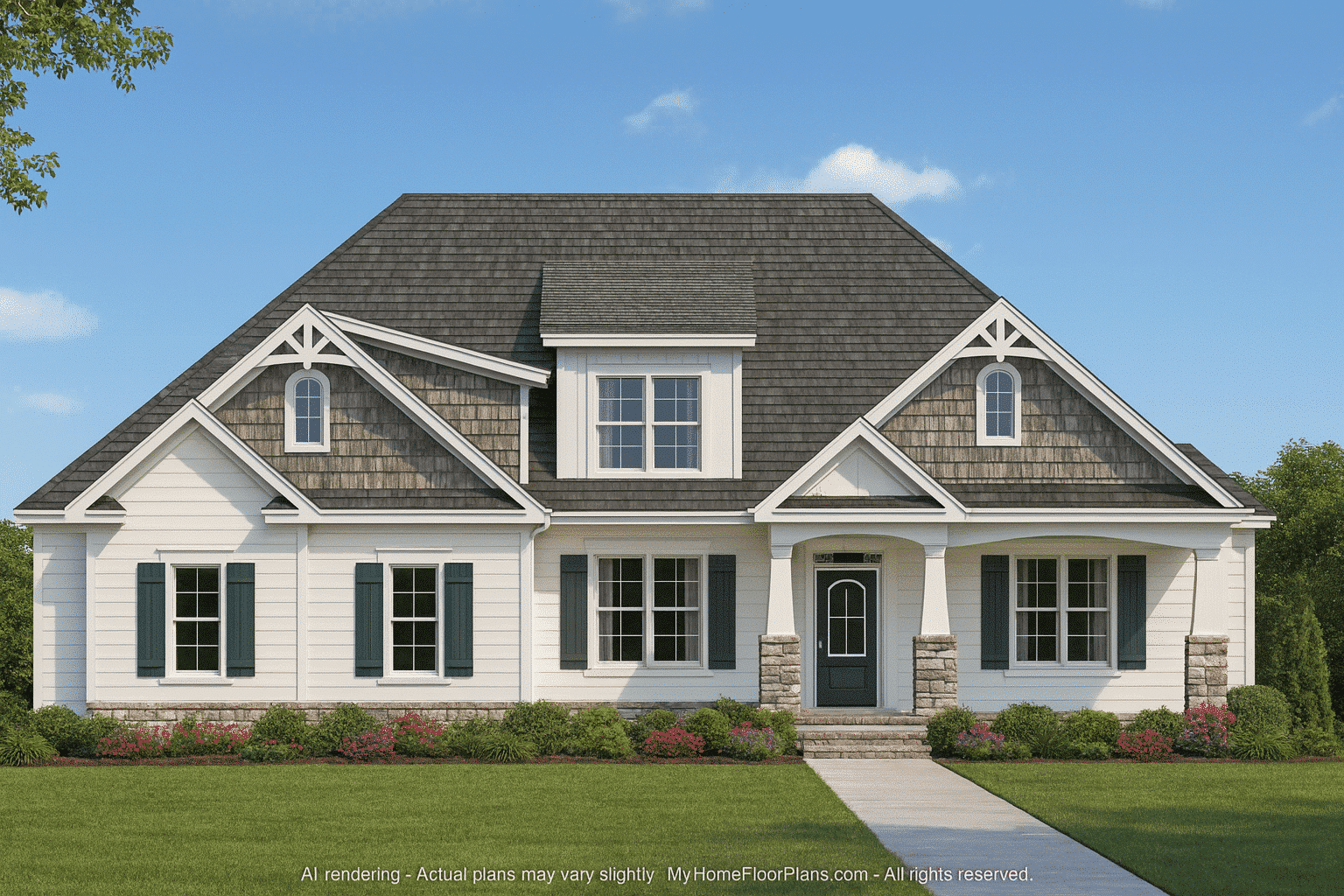 Beautiful 1.5 Story Home Plan with Bonus Room & CAD Blueprint