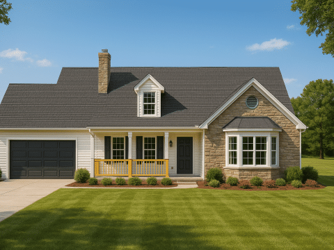 Beautiful 2-Story Home Plan with CAD Designs and Blueprint