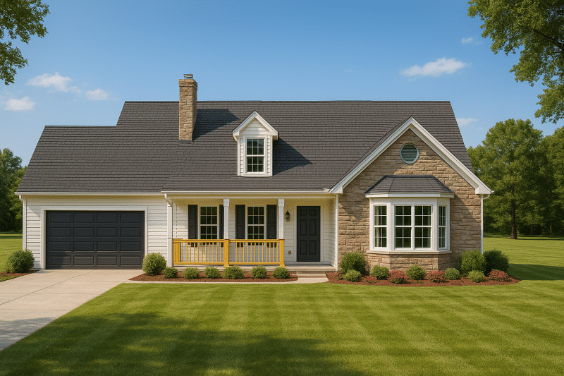 Beautiful 2-Story Home Plan with CAD Designs and Blueprint