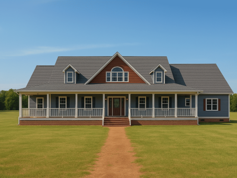 Beautiful 2-Story House Plan with Craftsman Blueprint